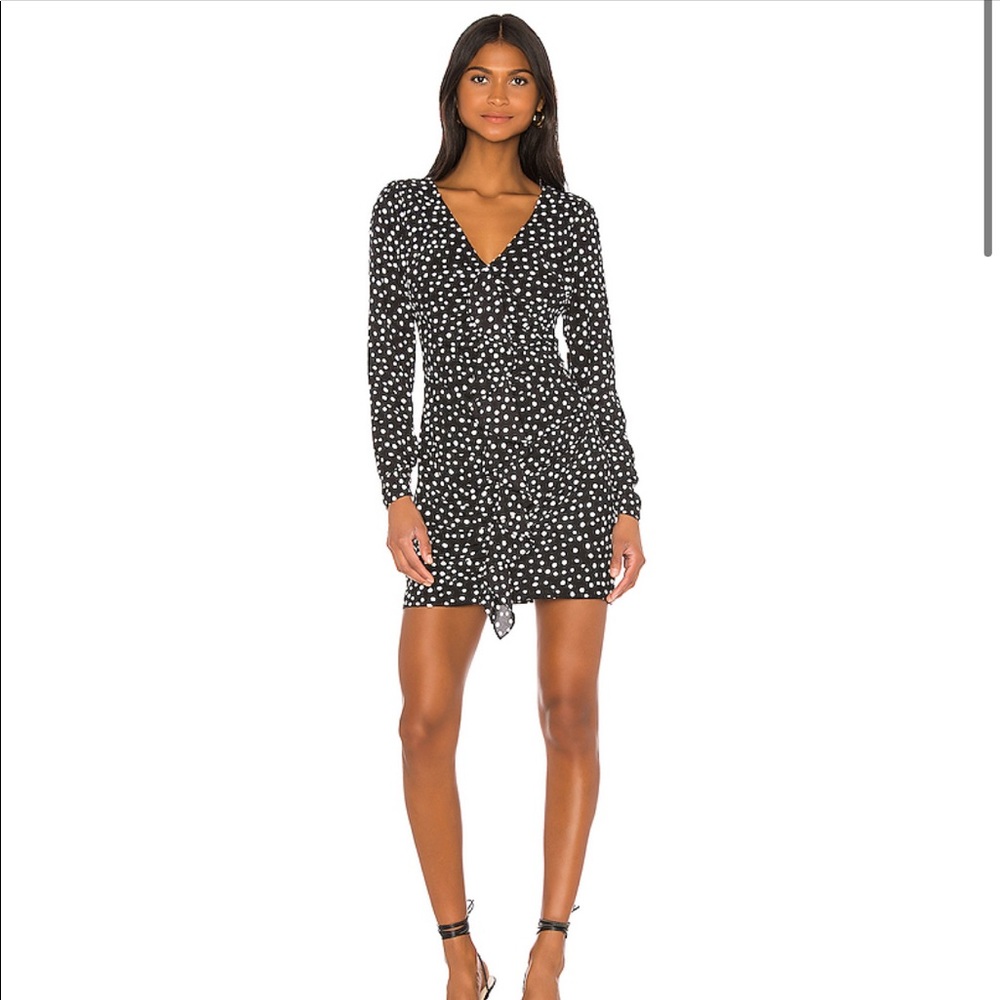 ‼️NWT‼️CORINNE DRESS IN BLACK & WHITE POLKADOTS- 0
